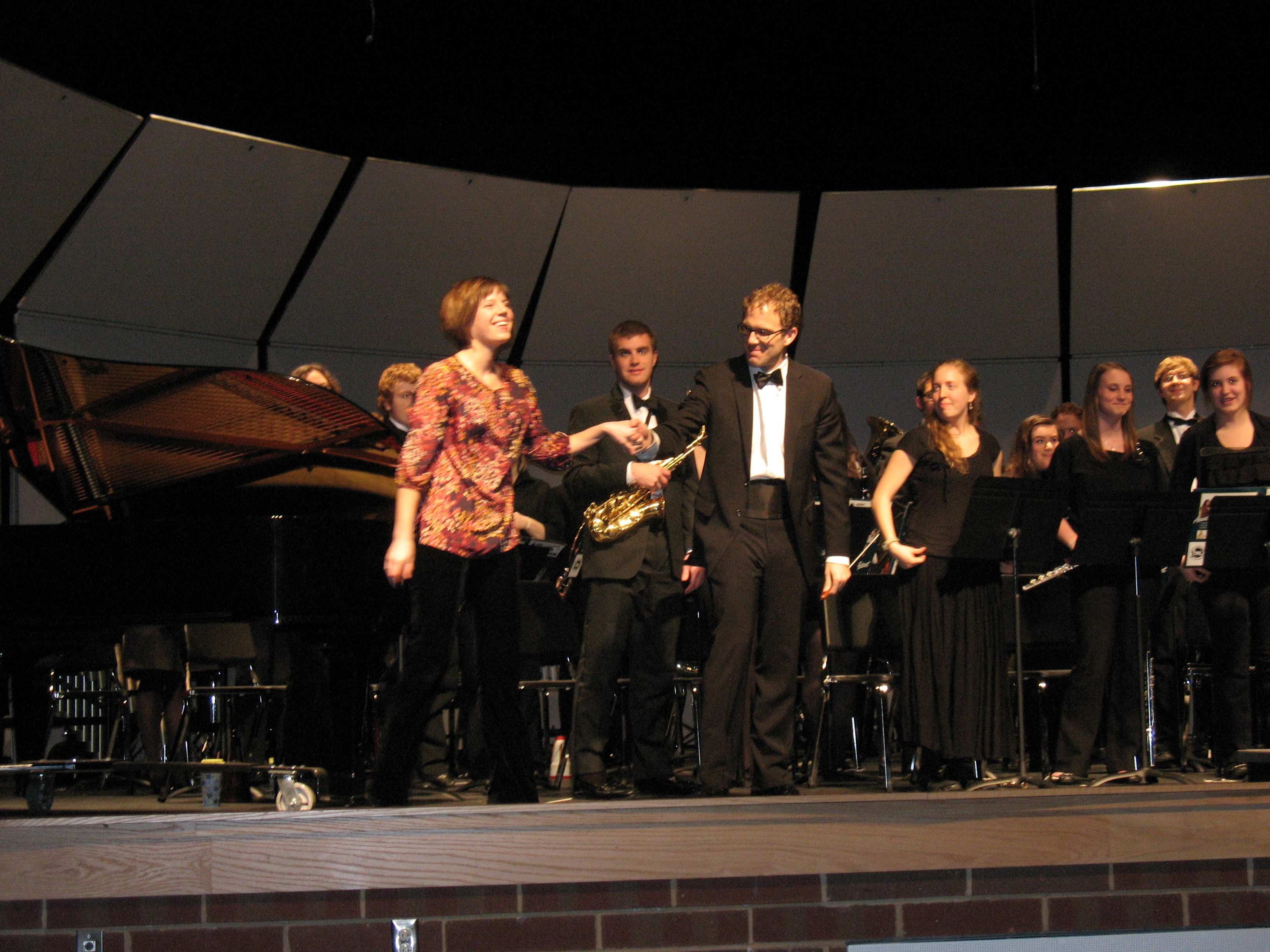 Lindsey Jacob with Matthew Westgate, conductor at premiere